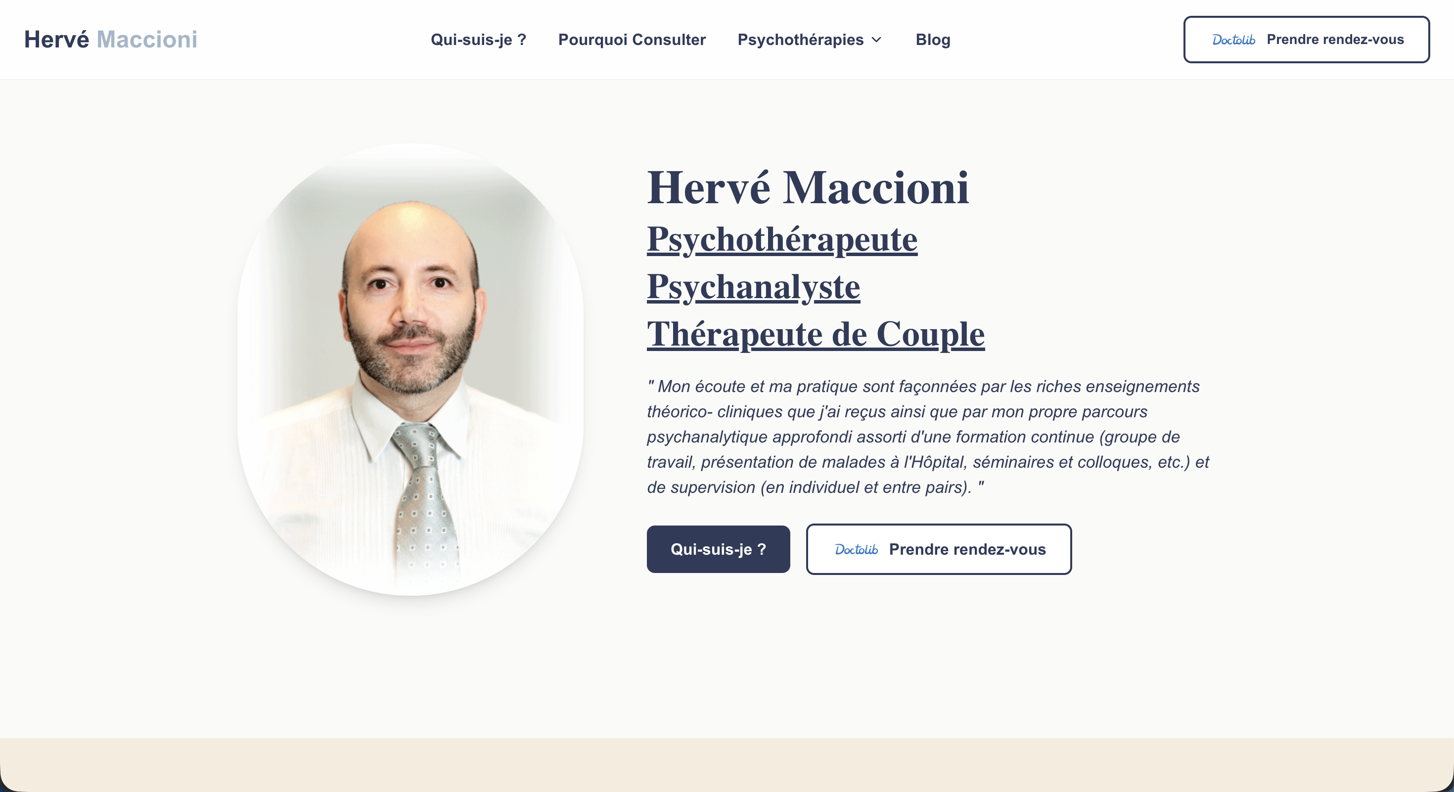 Site headless Wordpress | NextJS pour un psychanalyste et psychothérapeute à Bordeaux